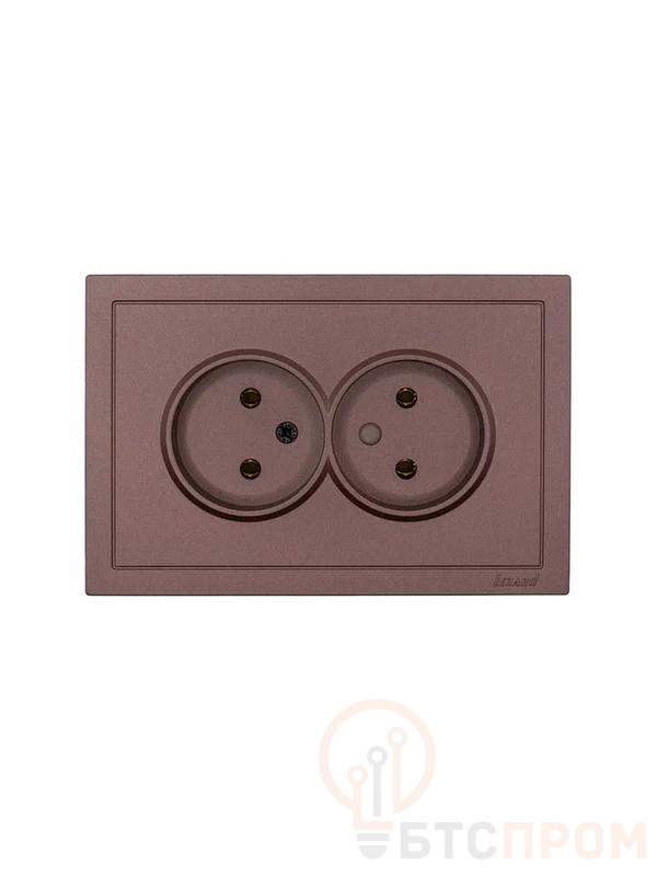 Розетка 2-мест. б/з СП ZIMA IP20 16А ПБТ безвинт. зажим шоколад LEZARD 704-7300-128BQC фото в каталоге от BTSprom.by  Розетка 2-мест. б/з СП ZIMA IP20 16А ПБТ безвинт. зажим шоколад LEZARD 704-7300-128BQC фото в каталоге от BTSprom.by