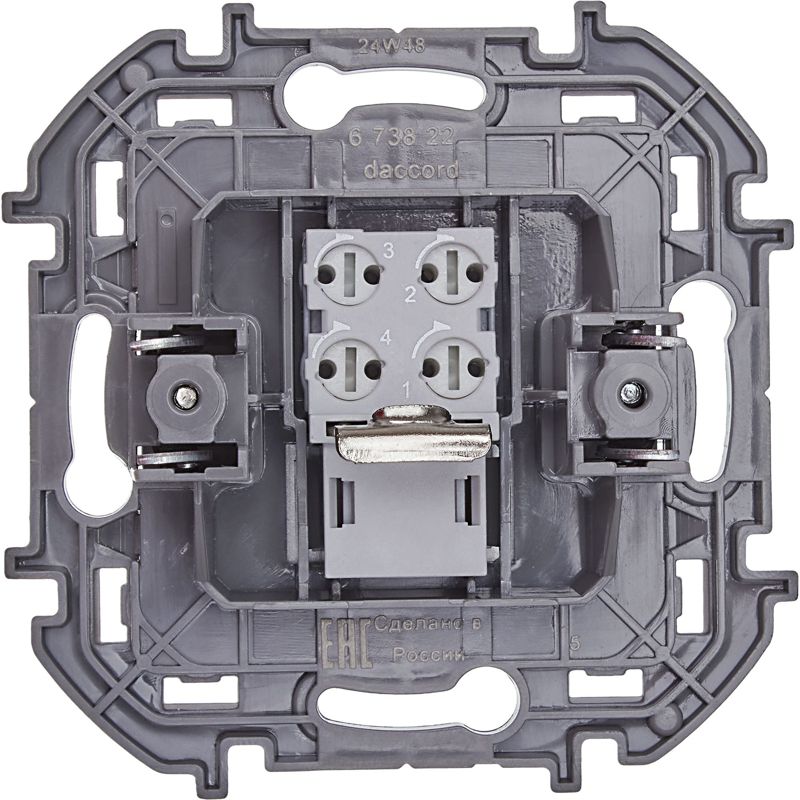  Розетка телефонная Inspiria RJ11 механизм алюм. IEK 673822 фото в каталоге от BTSprom.by