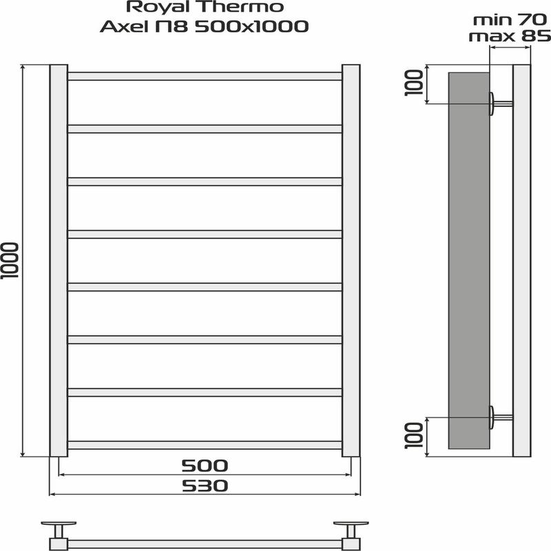  Полотенцесушитель Axel white П8 500х1000 Royal Thermo НС-1433988 фото в каталоге от BTSprom.by