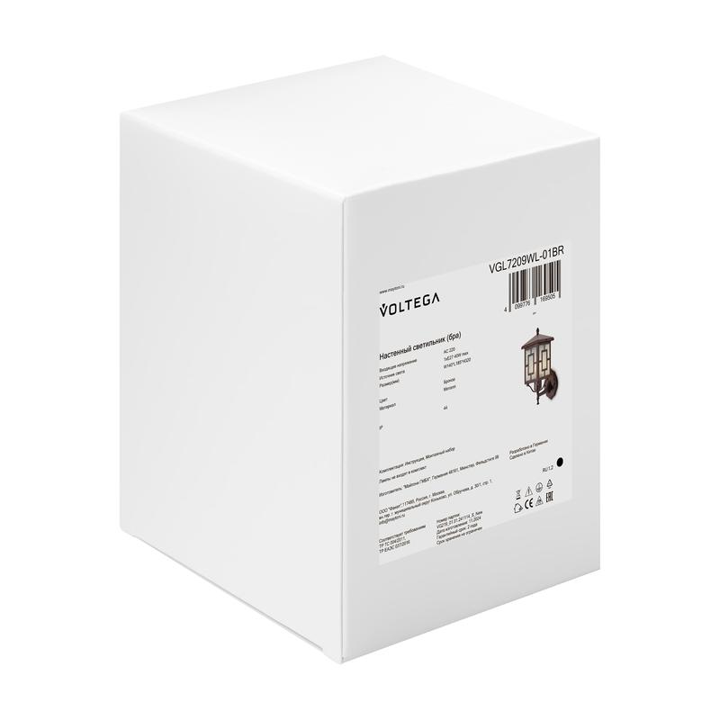 Светильник Ben 1х40Вт E27 IP44 бра настен. Voltega VGL7209WL-01BR фото в каталоге от BTSprom.by