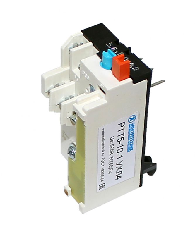реле электротепловое токовое ртт5-10-1 ухл4 6.30а 660в/50гц 1р 5.40-7.20а ручной возврат ip00 электротехник et003118 от BTSprom.by