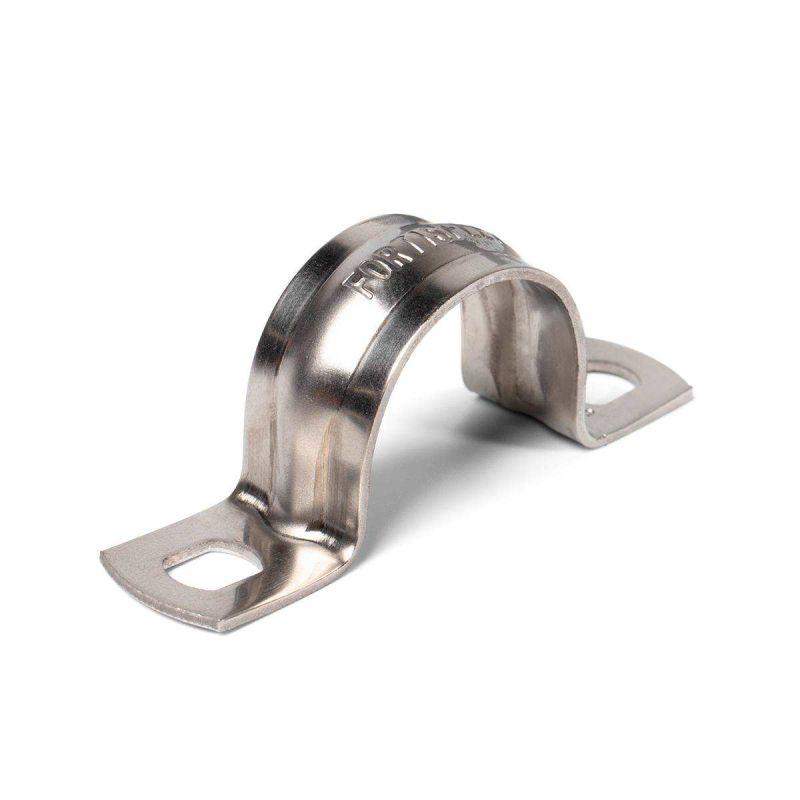 скоба крепежная двухлапковая смд(inox) d21-22мм метал. (уп.20шт) fortisflex 80136 от BTSprom.by