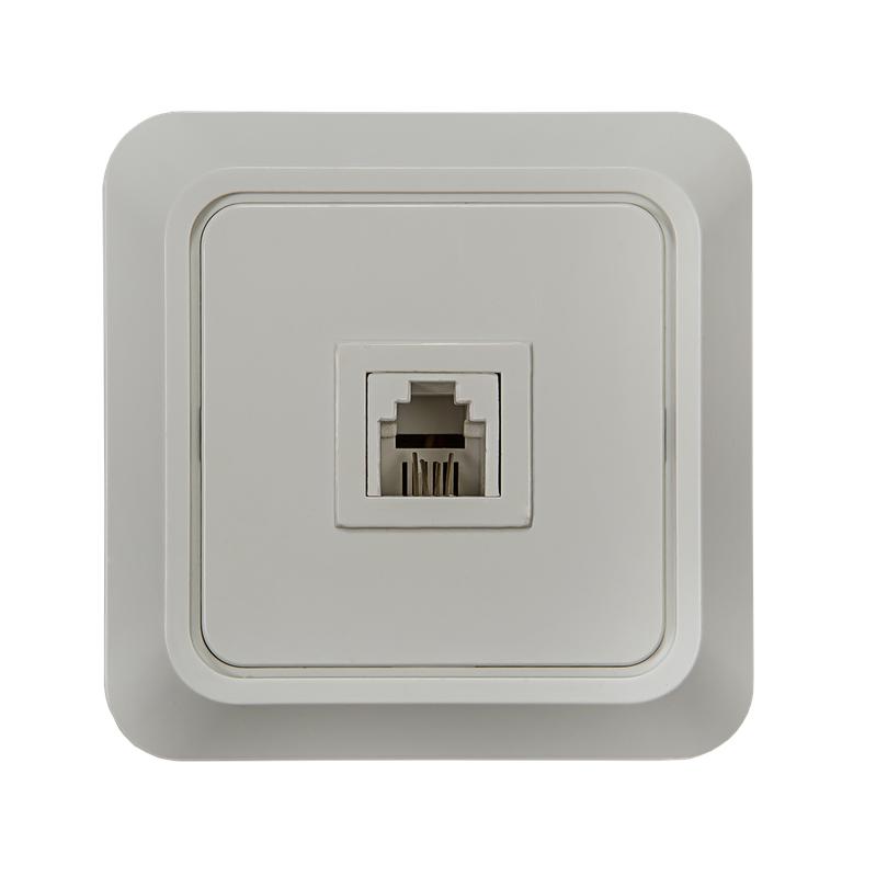 розетка телефонная 1-м сп bolleto 7034 16а ip20 бел. asd / in home 4690612000398 от BTSprom.by
