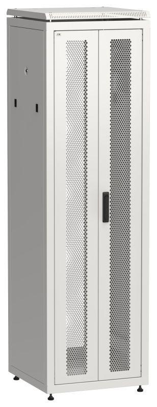шкаф сетевой linea n 19дюйм 42u 600х600мм передн. перфорир. распашная двустворчат. задн. перфорир. сер. itk ln35-42u66-2pp от BTSprom.by