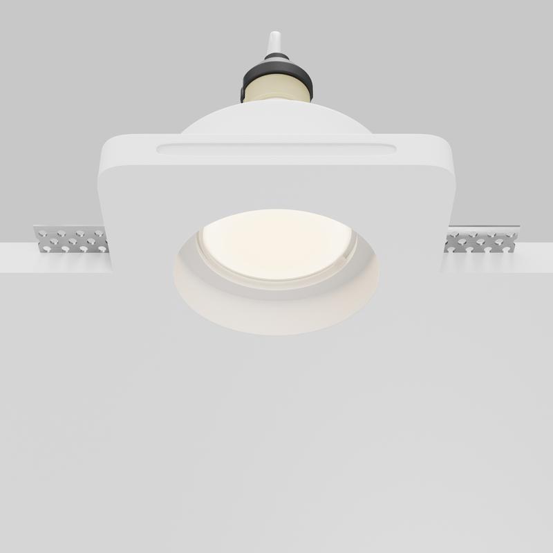  Светильник Gyps Modern 10Вт GU10 IP20 встраив. бел. Maytoni DL002-GU10-01-W фото в каталоге от BTSprom.by