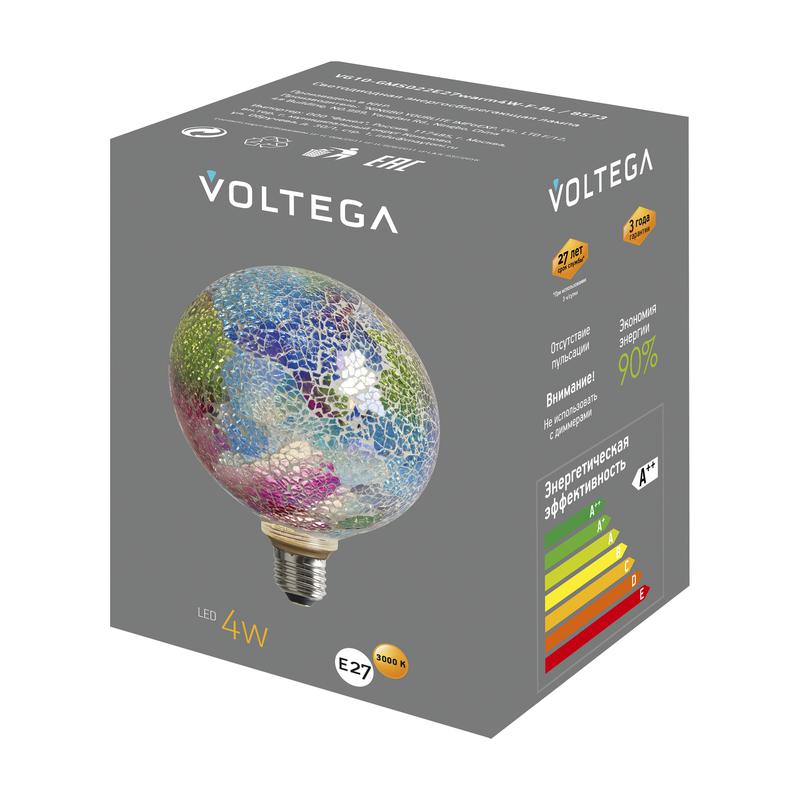 Лампа светодиодная филаментная Loft 271 GMS022 4Вт 3000К E27 Voltega 8573 фото в каталоге от BTSprom.by