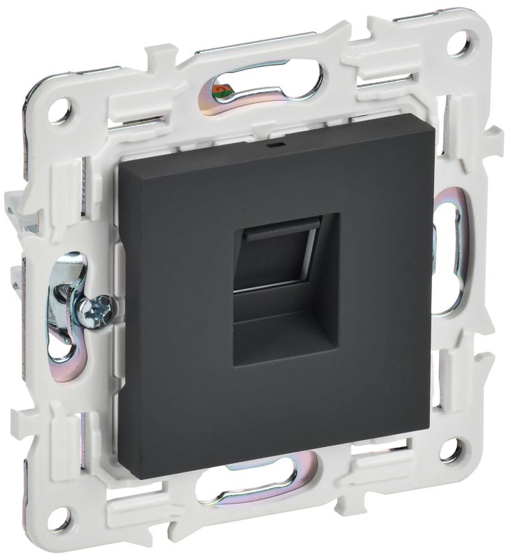 розетка компьютерная rj45 кат.6 skandy sk-k02g графит iek sk-k10-2-k53 от BTSprom.by