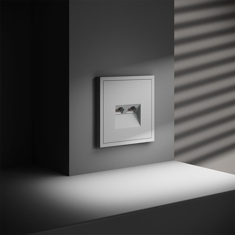  Розетка компьютерная 2-м СП S70 RJ45 + RJ45 кат.6 механизм бел. матов. Voltum VLS060202 фото в каталоге от BTSprom.by