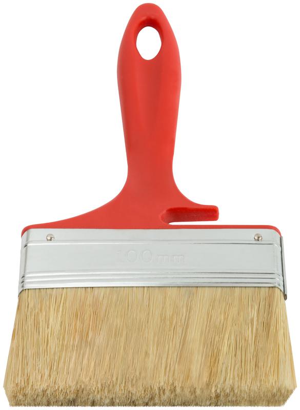  Кисть флейцевая "Крафт" 100мм натур. свет. щетина пластик. ручка с выемкой КУРС 00845 фото в каталоге от BTSprom.by