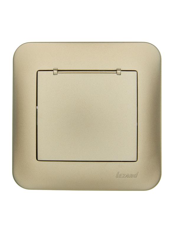 розетка 1-м сп asti 16а ip20 с заземл. с крышкой термопласт в сборе золото. lezard 7081-3636-123в от BTSprom.by