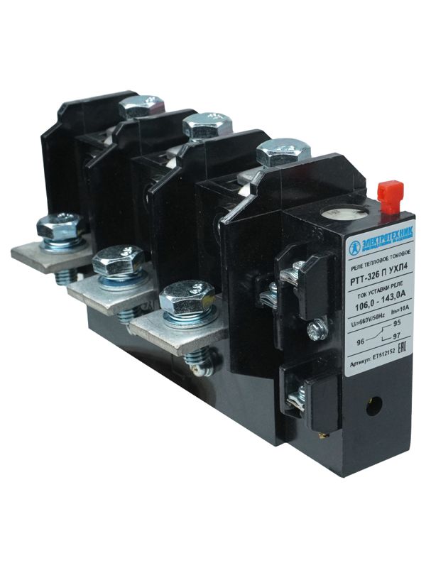 реле ртт-326 п ухл4 125а 106.0-143.0а 660в/50гц 1з+1рэлектротехник et512152 от BTSprom.by