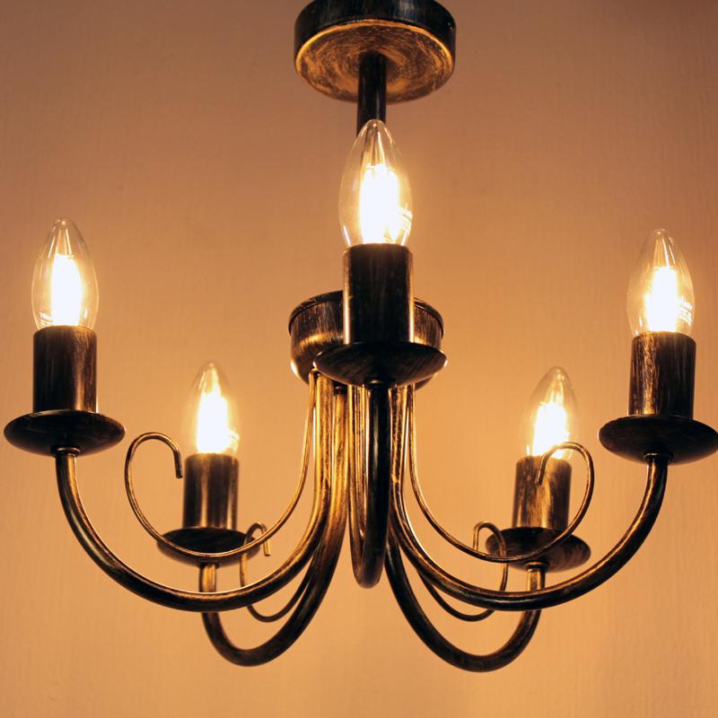  Светильник "Рустика" 253 бронза НСБ 01-5х60-123 E14 (инд.упак.) Элетех 1005404246 фото в каталоге от BTSprom.by