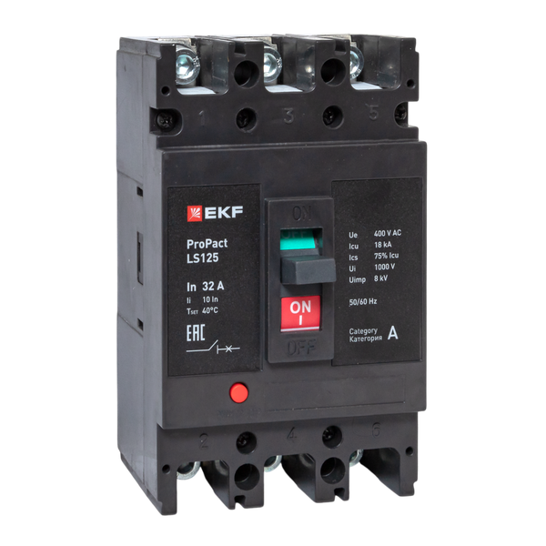 выключатель автоматический 3п 32а 18ка ls125 propact ekf mccb-125-18-3-32-ls от BTSprom.by