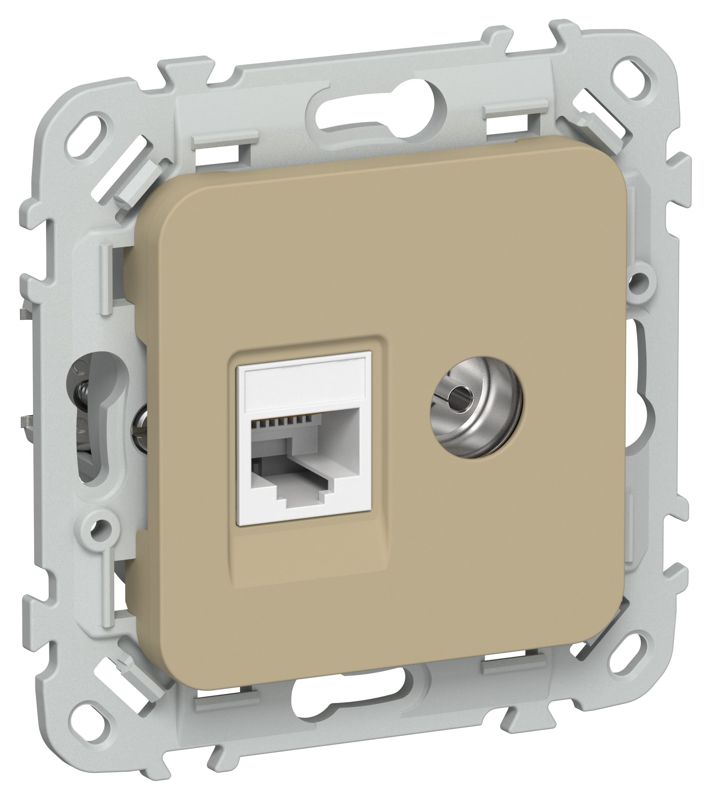 розетка 2-м сп flite рктв5е-2-0-флх rj45/tv кат.5e utp механизм хаки iek fi-ak22-1-k59 от BTSprom.by