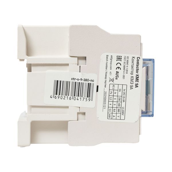  Контактор КМЭ 9А кат. 380В AC 1НЗ EKF ctr-s-9-380-nc фото в каталоге от BTSprom.by