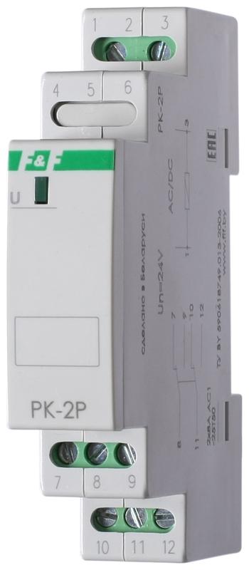 реле промежуточное pk-2p (монтаж на din-рейке 35мм 220в 50гц 2х8а 2 перекл.) f&f ea06.001.009 от BTSprom.by