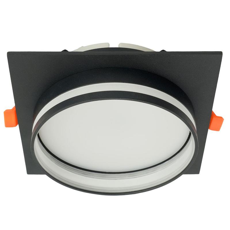 светильник потолочный встраиваемый 25вт 230в gx70 черн. квадрат без лампы dl703 luna feron 51100 от BTSprom.by