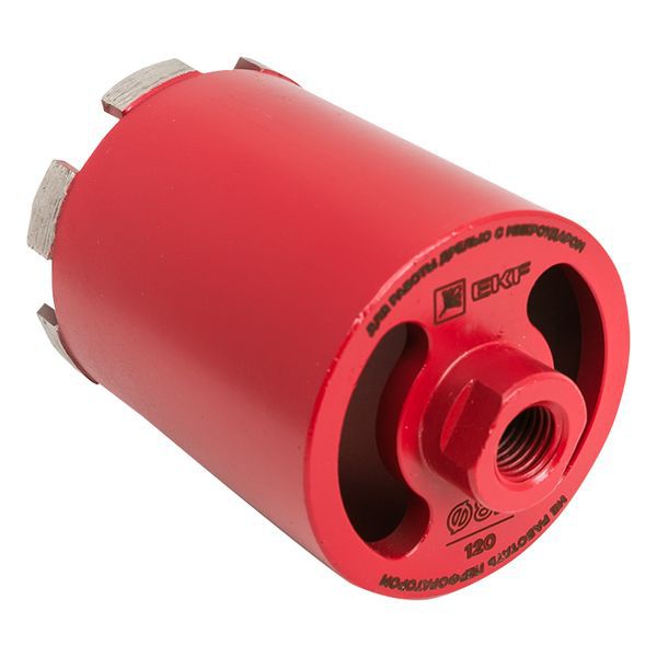  Коронка алмазная (верхнее пылеудаление) DCH-82/120MHS (120мм) Micro Hit Laser M16 Professional EKF dch-82-120-mhs-m16 фото в каталоге от BTSprom.by