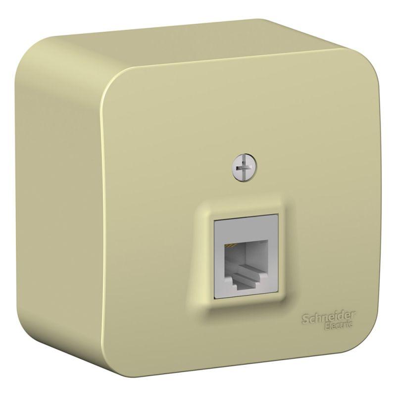 розетка телефонная 1-м оп blanca rj11 с изолир. пластиной беж. se blnia011007 от BTSprom.by