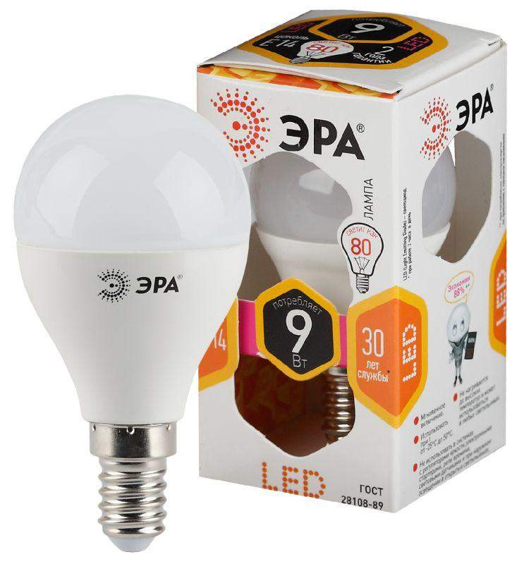 лампа светодиодная p45-9w-827-e14 шар 720лм эра б0029041 от BTSprom.by