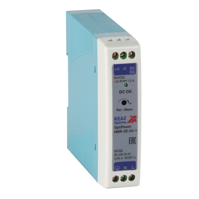 блок питания optipower mdr-20-24-1 кэаз 284539 от BTSprom.by