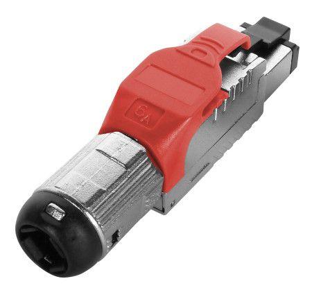 разъем полевой оконцовки rj-45 (8p8c) под витую пару для ож кабеля toolless кат. 6a экранир. накручивающийся хвостовик plue-8p8c-s-c6a-sh-rd красн. hyperline 403348 от BTSprom.by