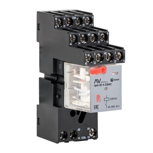  Разъем для реле РМ5 22/4 AVERES EKF rm5-22-4 фото в каталоге от BTSprom.by