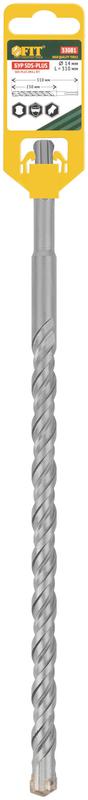  Бур по бетону SDS-PLUS профи крестообразная вставка двойная спираль 14х310мм FIT 33081 фото в каталоге от BTSprom.by