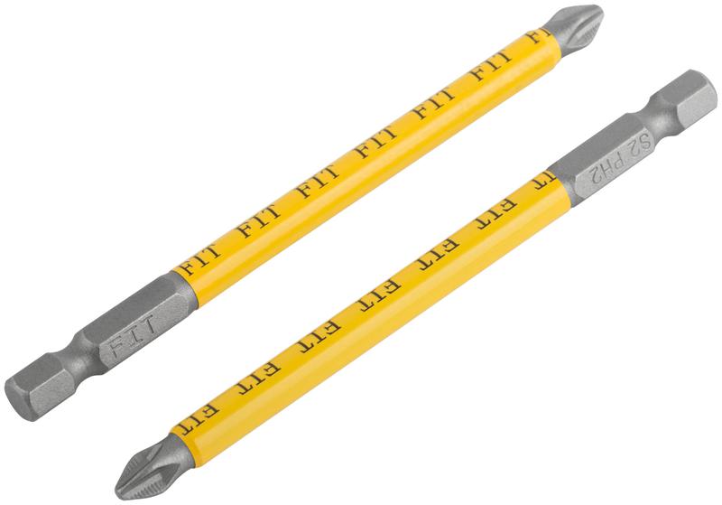 Бита кованая сталь S2 односторон. 100мм PH2 Профи (блист.2шт) FIT 57509 фото в каталоге от BTSprom.by