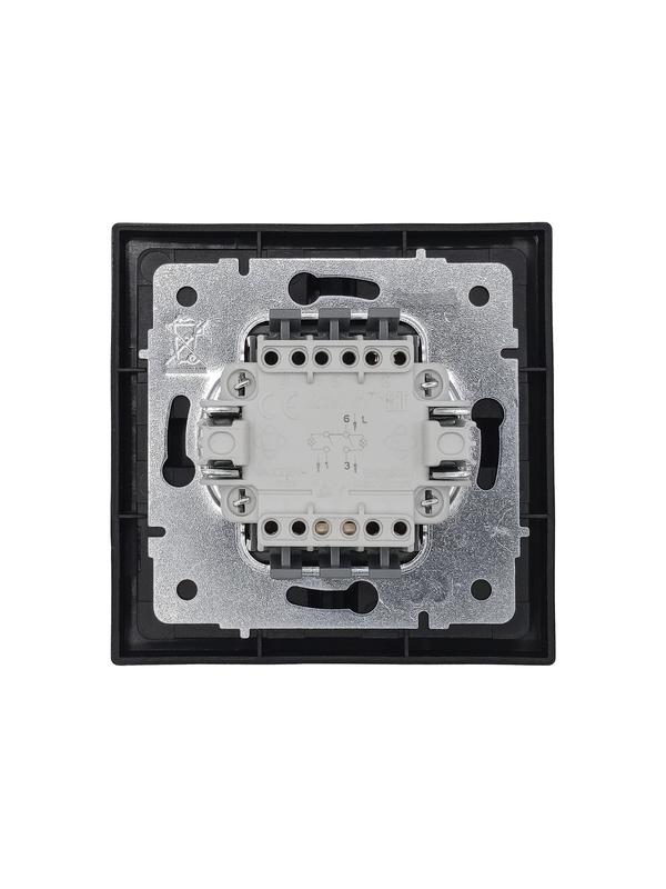  Выключатель 2-кл. с индик. СП ZIMA IP20 10А безвинт. зажим черн. бархат LEZARD 704-4288-112QC фото в каталоге от BTSprom.by