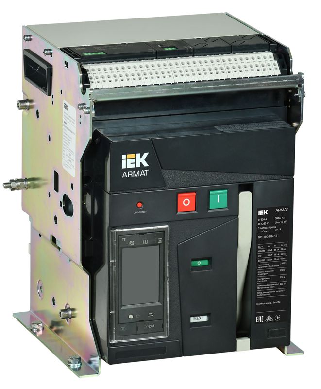 выключатель автоматический воздушный 3п a 630а 66ка tt стац. с комплектом аксессуаров armat iek ar-acb-3fa-066-0630a-ttcf от BTSprom.by