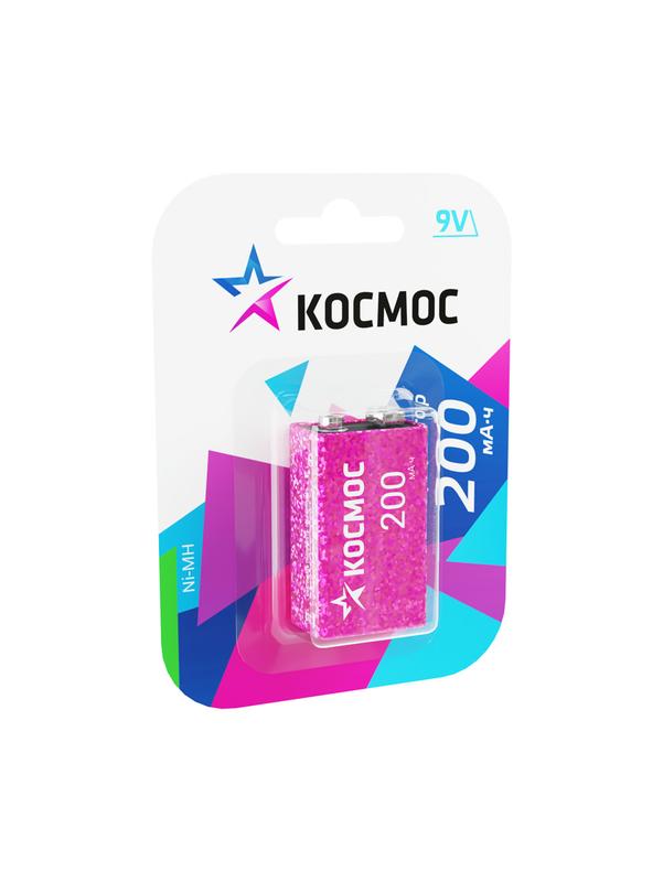 аккумулятор 6f22 200ма.ч 1bl (блист.1шт) космос kocni-mh6f22(200mah) от BTSprom.by