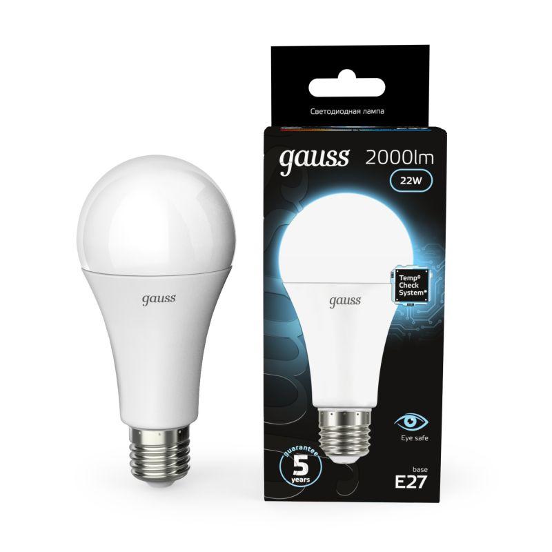 лампа светодиодная black 22вт a70 грушевидная 4100к нейтр. бел. e27 2000лм gauss 102502222 от BTSprom.by