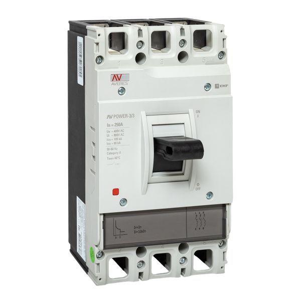 выключатель автоматический 250а 100ка av power-3/3 tr averes ekf mccb-33-250h-tr-av от BTSprom.by