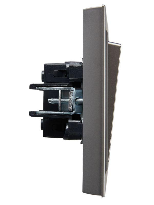  Выключатель 1-кл. СП BRITE ВСР10-1-0-БрС 10А в сборе сталь IEK BR-V10-0-10-K46-F фото в каталоге от BTSprom.by