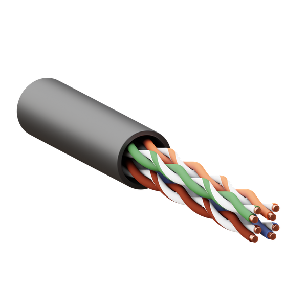 кабель витая пара u/utp кат.5e 4 пары 24 awg solid внешн. ldpe черн. teracom pro ekf trp-5eutp-04pe-bk-out3 от BTSprom.by