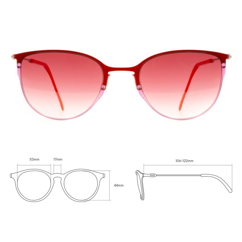  Очки солнцезащитные модель 04 титан с красн. линзами красн. DKC TCSDTM53010003 фото в каталоге от BTSprom.by