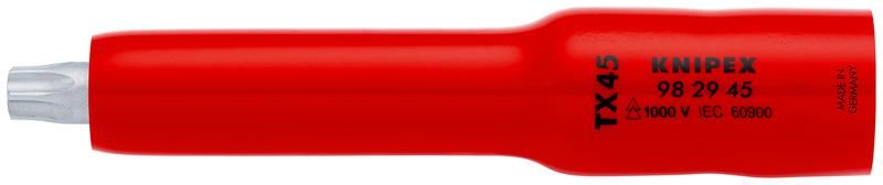 головка торцевая vde 1000в dr 3/8дюйм 12-гранная tx45 диэлектрическая knipex kn-982945 от BTSprom.by