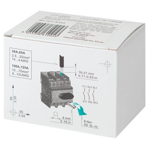  Выключатель-разъединитель ВНК-32-31130 PRO mvr20-3-100E 3П 100А с установленной фронтальной рукояткой управления Эра Б0054008 фото в каталоге от BTSprom.by