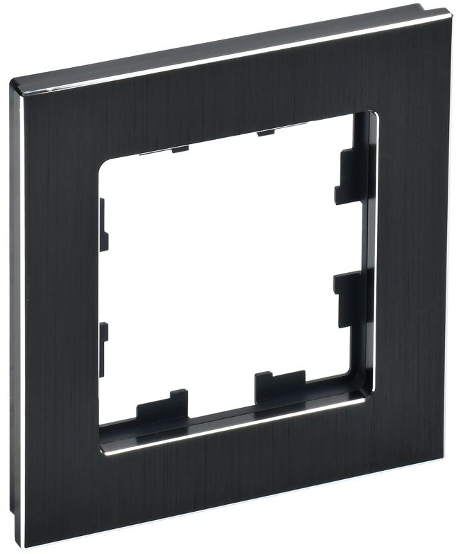рамка 1-м brite ру-1-1-брч металл черн. iek br-m12-m-k02 от BTSprom.by