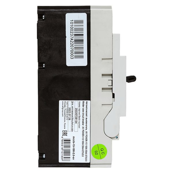  Выключатель автоматический 3п 100А 50кА AV POWER-1/3 ETU2.0 AVERES EKF mccb-13-100-2.0-av фото в каталоге от BTSprom.by