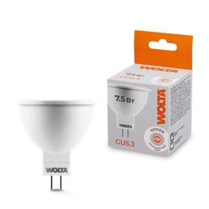 лампа светодиодная 7.5вт 4000к gu5.3 wolta 25smr16-220-7.5gu5.3 от BTSprom.by