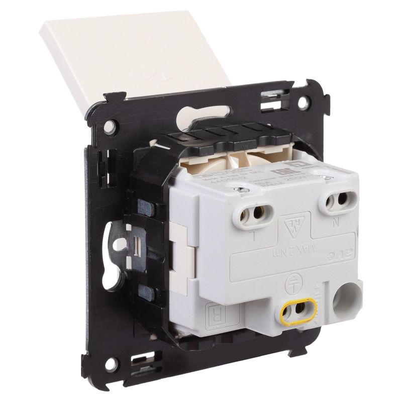  Розетка 1-м СП 2мод. Avanti "Ванильная дымка" 16А IP41 2P+E защ. шторки с крышкой беж. DKC 4405013 фото в каталоге от BTSprom.by