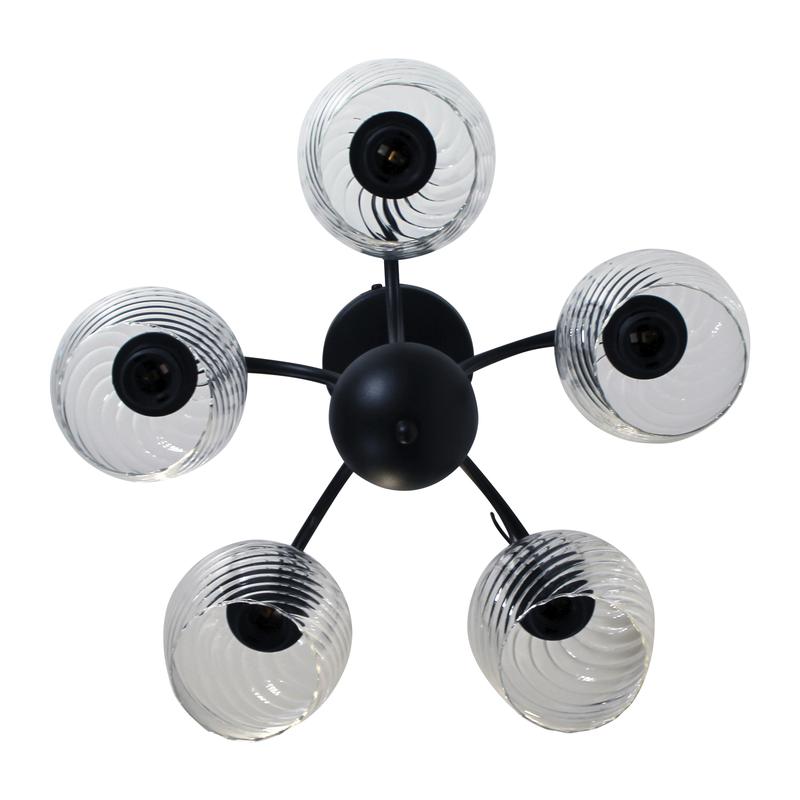  Светильник "Берта" 151 (плафон 8270) НСБ 01-5х60-132 Е27 ИУ черн. муар Элетех 1005404647 фото в каталоге от BTSprom.by