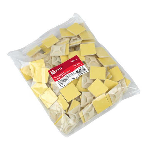  Площадка самоклеящаяся 40х40мм бел. (уп.100шт) EKF plc-40x40 фото в каталоге от BTSprom.by