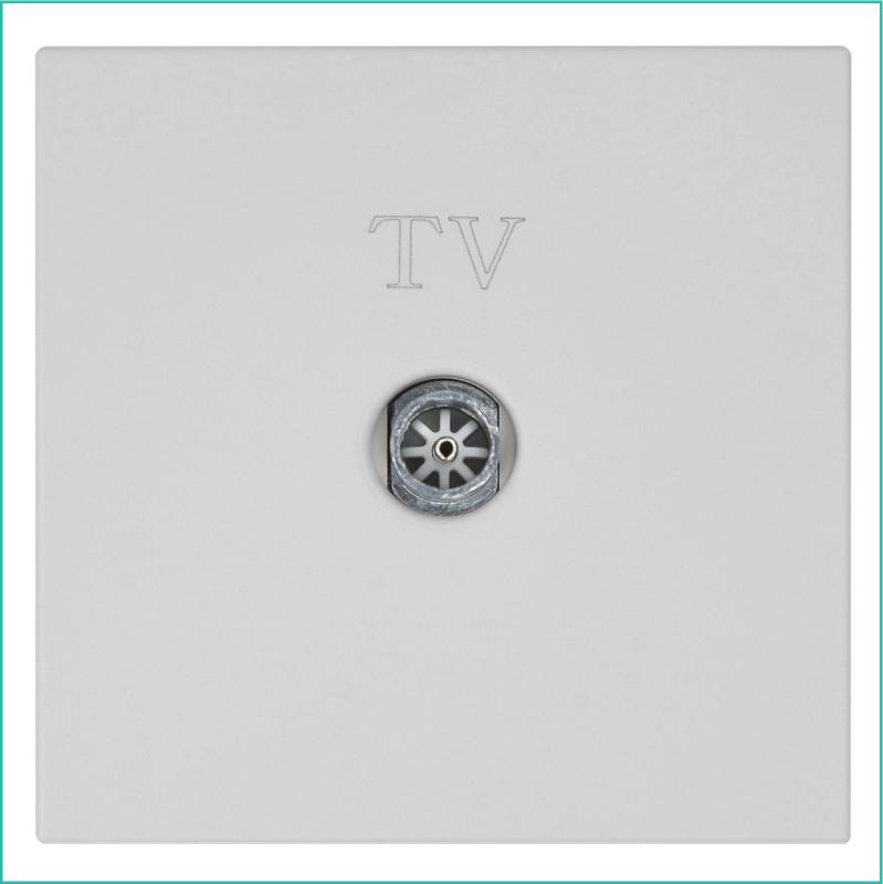 розетка телевизионная оконечная tv 1-м сп fd ф9.5мм с накладкой механизм тауп матов. soft touch jasmart fd6001ptm от BTSprom.by