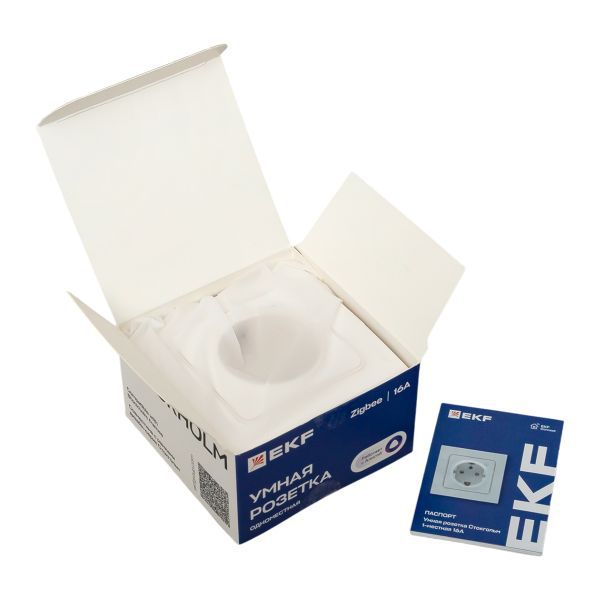  Розетка 1-м Стокгольм 16А Умная бел. Zigbee Сonnect EKF RCS-ST16-WD-ZB фото в каталоге от BTSprom.by