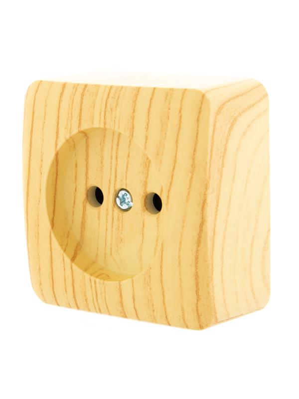  Розетка 1-м ОП Viola 16А IP20 без заземл. беленый дуб LEZARD 751-5200-121 фото в каталоге от BTSprom.by