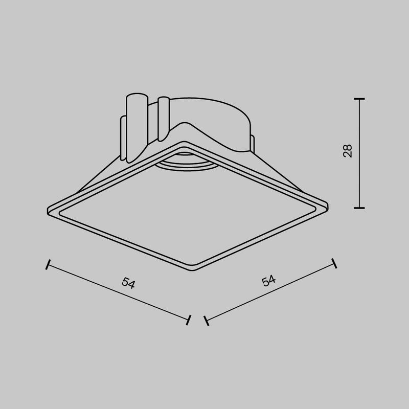  Рамка-отражатель декоративная для светильников Alfa LED бел. Maytoni Ring8-10W-SQ-W фото в каталоге от BTSprom.by