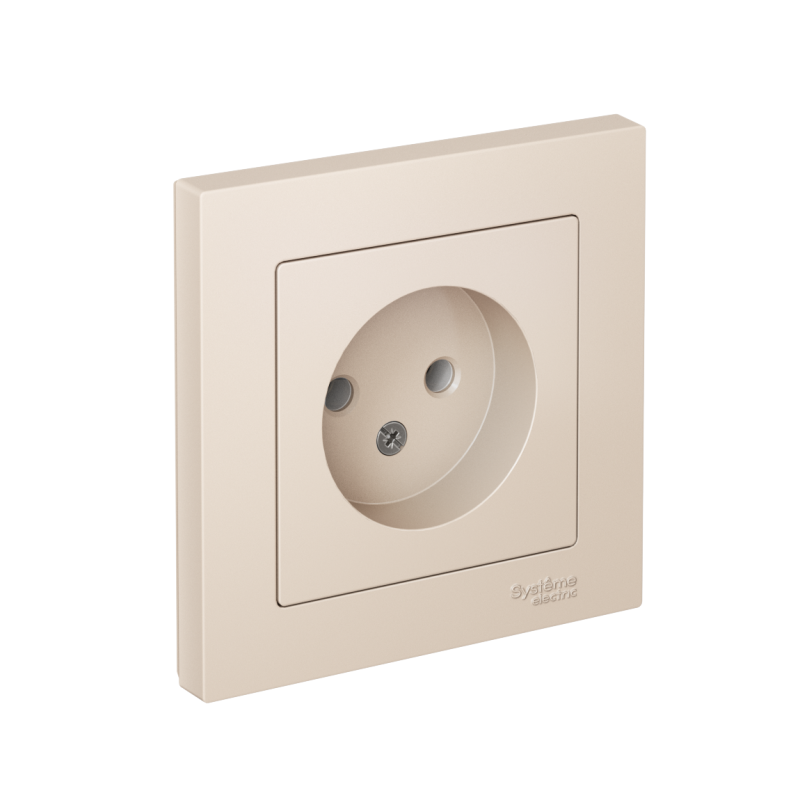 розетка 1-м сп atlasdesign 16а ip20 без заземл. в сборе беж. se atn000240 от BTSprom.by